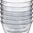Anchor Hocking Glass Food Prep and Mixing Bowls, 1 Quart (Set of 6), Clear -,81573L11