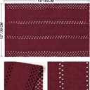 Artoid Mode Red Farmhouse Woven Rustic Hollow Placemats Set of 6,12x18 Inch Seasonal Holiday Table Mats Party Kitchen Dining Decoration