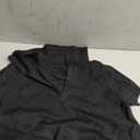 Solid Color Lapel Polo T-Shirts Short Sleeve V Neck Slim Fit, S