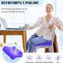 Seat Cushion, Thickened Big Gel Seat Cushion, Strong Support, Sciatica & Back Pain Relief, Breathable Cool Suitable as Office Chair Cushion, Car Seat Cushion, Wheelchair Cushions, 2 Non-Slip Covers