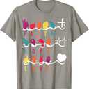 Faith Hope Love ASL American Sign Language T-Shirt, 1X, Grey