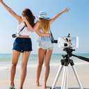 Phone Stand, Phone Tripod, 41" Flexible Tripod for Cell Phone, Cell Phone Stand, Portable Aluminum 4 Section Telescopic Legs Camera Stand Bracket Mobile Phone Selfie Stickholder with Carry Bag