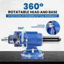 Forward DT08125A 5-Inch Heavy Duty Bench Vise 360-Degree Swivel Base and Head with Anvil (5", Ductile Iron)
