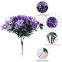 INSPRING Artificial Flowers for Outdoors Spring Decoration, 3 Bundles Faux Silk Outside Azalea Plants UV Resistant Realistic Faux Flowers for Outdoor Planters Porch Patio Garden Yard Home Decor, Mix