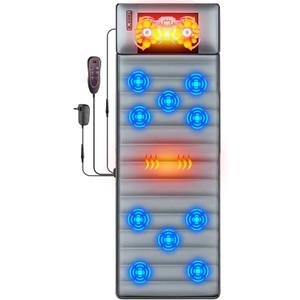 Full Body Massage Mat with Heat & Movable Shiatsu Neck Back Massager Pillow, Upgraded Massage Mattress Pad with 10 Vibration Motors,9 Massaging Mode,2 Heating Pad,for Neck Back Leg Pain Relief Full Body Massage Mat with Heat & Movable Shiatsu Neck Back Massager Pillow, Upgraded Massage Mattress Pad with 10 Vibration Motors,9 Massaging Mode,2 Heating Pad,for Neck Back Leg Pain Relief