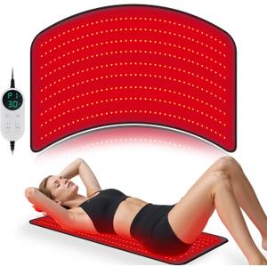 Red Light Therapy Mat, 39" * 21.6" Red Light Therapy Pad for Full Back360 LEDs Triple Chip Large Infrared Pads for Body,Waist,Shoulder,Knee660nm & 850nm Pain Relief for Women or Gym Lover