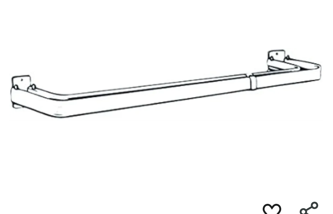 Bravada Select Double Lock-Seam Curtain Rod 28-48"
white