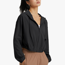 altiland Women's UPF 50+ Sun Protection Cropped Jackets Zip Up Cooling Shirt Athletic Workout Running Hoodie, M-L