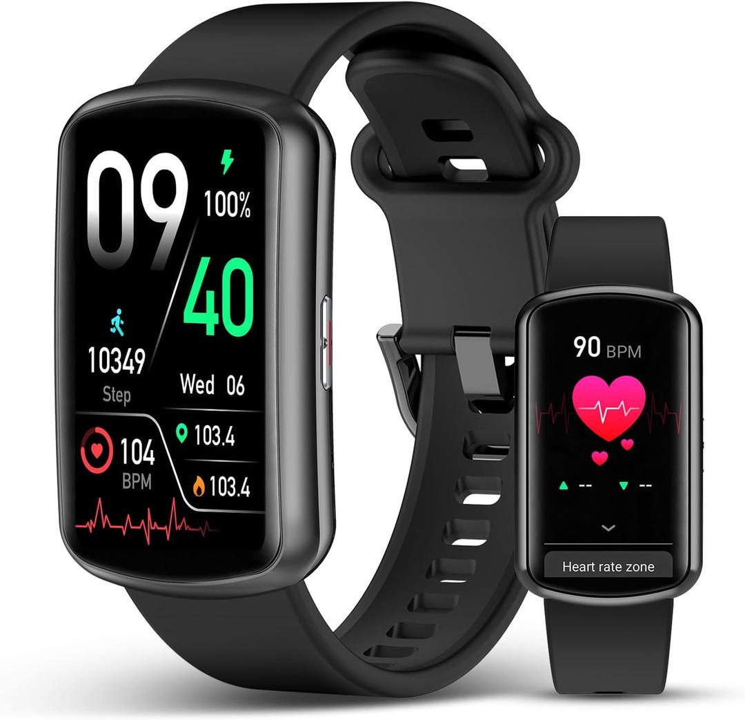 SOUYIE Smart Watch Fitness Trackers for Men Women, 1.47 HD Curved Screen, 24/7 Heart Rate/SpO2/ Blood Pressure Monitor, Sleep Tracker, 110+ Sports Modes, Waterproof Activity Tracker for Android iOS