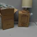 2 Pack Table Lamp, Bedside Lamp Nightstand Lamp, 3000K Warm Light Desk Lamp, USB Powered LED Reading Lamp, Boho Vintage Small Lamp for Bedroom Living Room Office Dorm Dresser Bookshelf