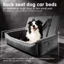 Luxury Large Dog Car Seat,Convertible to Portable Travel Dog Bed-Plush Velvet & High-Resilience Memory Foam,Universal Backseat & SUV Trunk Installation,Anti-Slip Safety Design for Medium-Large Dogs.