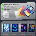 MoKo for iPad (A16) 11th/10th Generation Case 2025/2022, Heavy Duty Shockproof Dual Layer Full Body Protective Cover, Built-in Screen Protector and Kickstand for iPad 11/10.9 Inch,Black