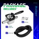 BlueStars 48568 1/4" Inline Fuel Shut Off Valve Kit - Compatible with Scagg 48568 Oregon 07-403 180 Degree Ball Valve Heavy Duty Inline Cut Petcock Gas Diesel Petrol for 1/4" Fuel Line Lawn Mower
