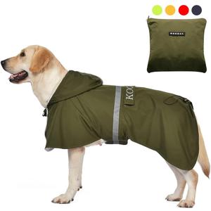 Pet Large Dog Raincoat Apparel Poncho Waterproof for Medium Large Sized for Dog Raincoat Clothes Jacket (5XL, Green)