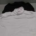 2 Pack Men Mock Turtleneck Long Sleeve Shirts Double Sided Fleece Thermal Pullover Sweater Slim Fit Base Layer Top, Large