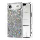 PERRKLD Luxury Glitter for iPhone Air Rectangle Bling Case, Silver