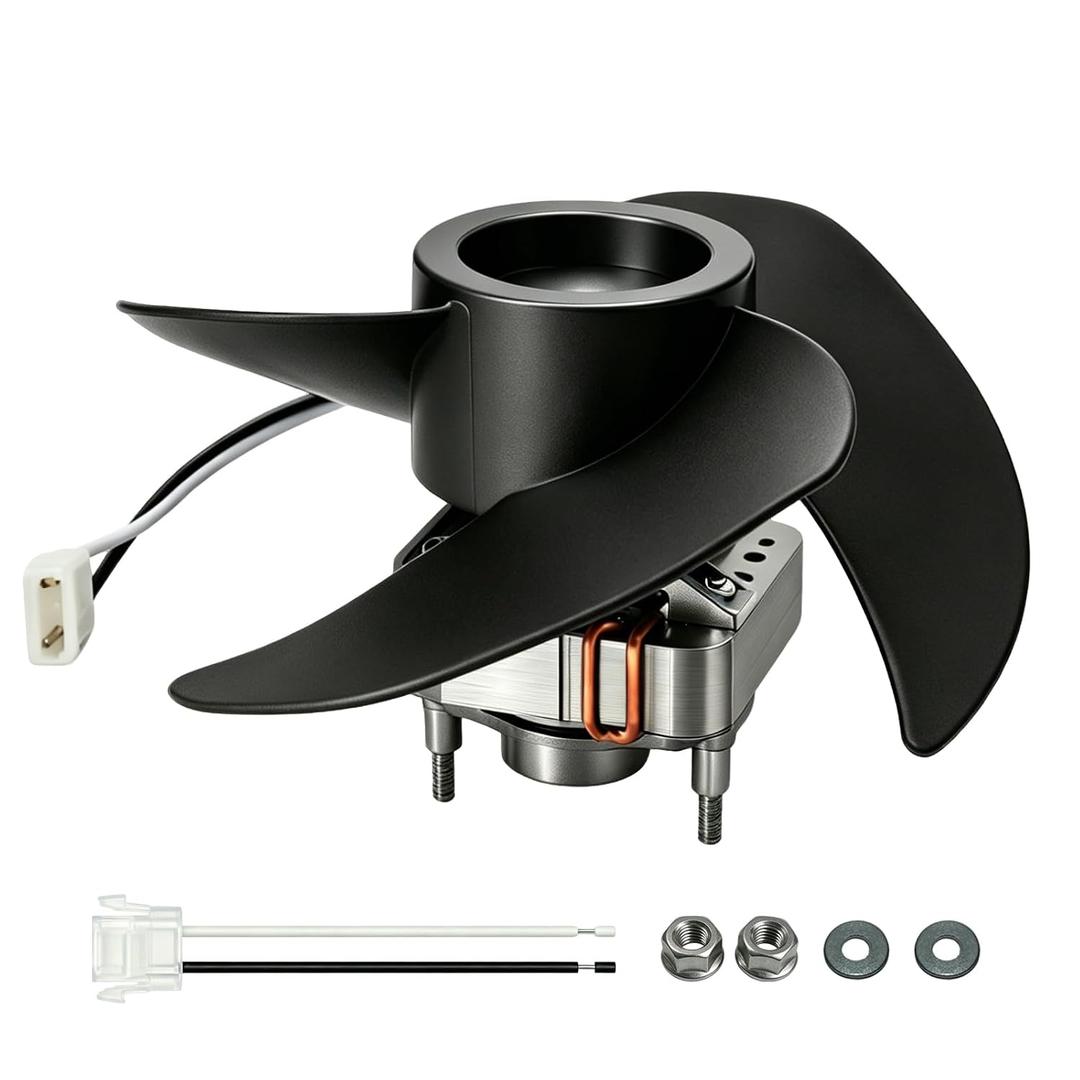 BCD-0388 Exhaust Fan Motor and Blade Combo Replacement for Bathroom Ceiling Vent Fan, Quiet 1.0 Sones 60 CFM High Airflow, Compatible with V2262-50 V2244-50 V2245-50 Mobile Home Bathroom Exhaust Fans