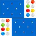 Tradder 2 Set Hole Tarp Team Building Game 85 x 57 Inches Learning Fun Team Building Games for Work with 16 Pcs Ball for Teamwork Group Activities(Blue)