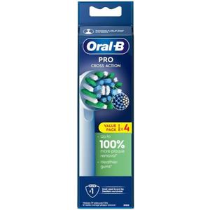 Oral B Cross Action Electric Toothbrush Replacement Brush Heads Refill, 4Count