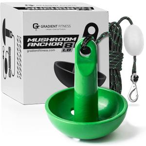 Gradient Fitness Kayak Anchor | Paddle Board Anchor, Small Boat and Canoe Anchors, Jet Ski Anchor, Jetski Accessory, PWC Anchor, Kayak Anchor Kit. (8 lb Mushroom Anchor)