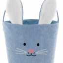 Holiday Home® Easter Corduroy Bunny Basket - Blue, 2PCS