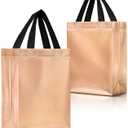 Nush Nush Rose Gold Gift Bags Set of 12 – Reusable Gift Bags With Handles Medium Size - Ideal for Bachelorette Party Favor, Birthday, Wedding, Birthday, Baby Shower, Return GIfts - 8W x 4D x 10H
