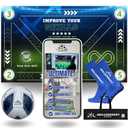 SkillZone Soccer Training Mat with Ball  Dribbling & Footwork Trainer | Indoor/Outdoor Soccer Training Kit with Video Hub, Grip Socks & Carry Bag | Control & Agility Practice