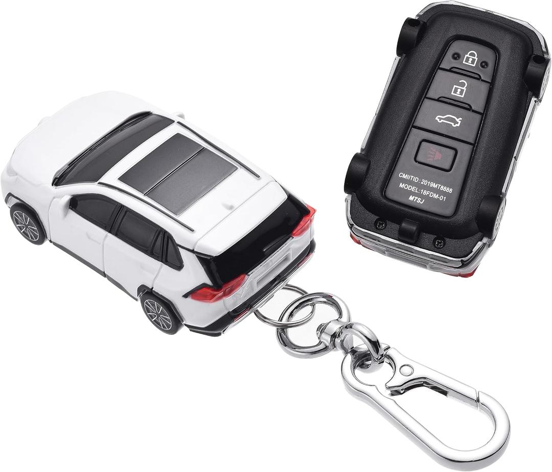 for Toyota Key Fob Cover Car Styling Protection Key Shell-Key fob case compatible with Toyota Cary Corolla RAV4 Highlander Avalon C-HR GT86 Prius Smart Remote Key-Light White