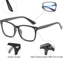 LIVHO Stylish Square Non-Prescription Eyeglasses Clear Lens Glasses ,Pack of 2