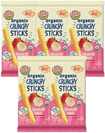 Pack of 2 Earth's Best Organic Baby Food, Dissolvable Teething Snack for Babies 6 Months and Older, Strawberry Banana Crunchy Sticks, .56 oz Pack (Pack of 5). BBD 13 mar 2026