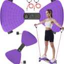 renZEC Waist Twister Machine, Adjustable Exercise Twist Board for Women Men, Noiseless Ab Twister for Home Gym Equipment, 330 lbs Capacity | Track Time, Reps, Calories with Digital Display (Purple)