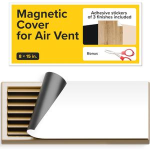 Magnetic Air Vent Cover - AC Vent Cover - Flexible Magnet Vents Covers for Ceiling Floor Wall Vents (8x15 inch)
