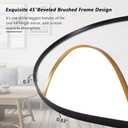 Oval Full Length Mirror, 48"16" Wall-Mounted Mirror with Metal Frame, Ultra-Clear Explosion-Proof, Simple and Classic Deco for Cloakroom/Bedroom/Living Room, Black