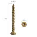 Wensilon #8 * 2" Yellow Zinc Deck Screws 738pcs 5lbs 4.2x50mm