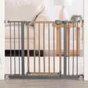 Regalo Safety 30.5-58" Extra Wide Arch Baby Gate with Door, Pressure Mount Walk Through Gate for Doorways & Bottom of Stairs, Babies, Toddlers & Pets, Tested & Safe, American Designed, American Owned
