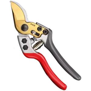 Plant Scissors, Small Garden Pruning Shears Heavy Duty, Hand Pruners For Gardening, Flower Scissors (Red Grey)