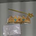 Princess Crown Accessories Set  Flower Tiara, Brooch, Earrings, Gloves, Gold Fairy Wand & Mushroom Keychain for Adults Dress-Up Halloween Birthday Cosplay