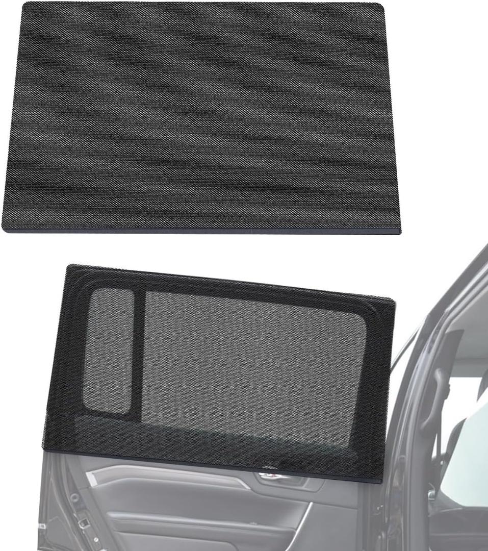Rear Window Sun Shades for Jeep Wrangler & Gladiator, Breathable Mesh and Stretchy Sun Screen, UV Protection for Babies, Pets, and Outdoor Activities, Fits 1997-2024 Models, Pair
