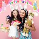 10 Pcs 6.5 ft Easter Bunny Picks Decorations Foam Running Rabbits Artificial Colorful Spring Decorative Sticks for Vase Tree Home Window Lawn Fireplace Holiday Party Easter Decor Gift