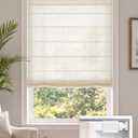 LazBlinds No Drill Cordless Roman Shades, 35" W × 72" H, Trace Beige
