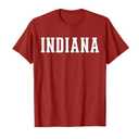 Indiana Vintage Athletic Sports red Style 80s 90s T-Shirt, L