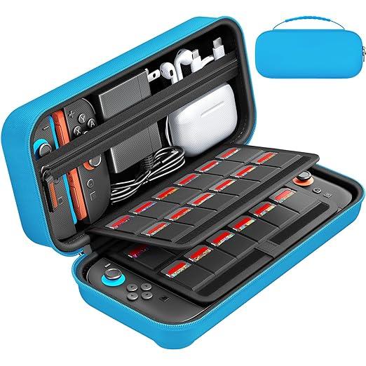 Carrying Case for Nintendo Switch 2 Model(2025), Portable Hard Shell Pouch Carrying Travel Game Bag for Nintendo Switch 2 Accessories Holds 12 Game Cartridge (Gradient Blue)