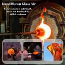 Seashell Shaped Hummingbird Feeder for OutdoorsHand Blown Glass Hummingbird Feeders for Outdoors Hanging with 4 Feeding Ports14 OZ Leak Proof Bird Feeder- Garden Decor Gifts for WomenBlue