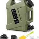 5 Gallon Water Jug with Spigot, Camping Water Jug, Water Storage Containers, BPA Free Water Container, Multifunction Water Tank for Camping,Hiking,Emergency Storage (Green, 5 Gallons)