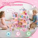 Doll House for Girls, Dream Dollhouse 4-Story 15 Rooms with 2 Dolls, Lights, Animals, Furniture and Accessories, Pretend-Play Toddler Playhouse Gift for 3 4 5 6 7 8 9 10+ Year Old Girls Toys