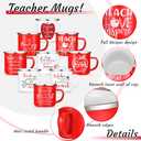 9 Pcs Teacher Appreciation Gift Bulk 12 oz Enamel Coffee Mug Teachers Thank You Gifts for Graduation End of Year Teacher Gift from Students School (Apple)