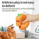 Dog Puzzle Toys Pumpkin Rubber Puppy Chew Toys Treat Food Dispensing Dog Toys for Teeth Cleaning Interactive Dog Toys for Large Dogs & Small Dogs Durable Dog Balls for Halloween Pet