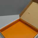 Orange Sturdy Acrylic Serving Tray with Handles-12x12Inch-Serving Coffee,Food,Breakfast,Butler-Kitchen Countertop Tray-Makeup Drawer Organizer-Vanity Table,Ottoman Tray-Decorative Tray