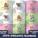 MOTHER EARTH Bamboo Toilet Paper - Ultra Soft & Strong 3-Ply Bath Tissue, 400 Sheets Per Roll, Hypoallergenic & Septic Safe, Mega Rolls, Pack of 24 Rolls