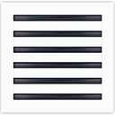 12x12 Modern AC Vent Cover - Decorative White Aluminum Air Vent - Standard Linear Slot Diffuser - Heating and Cooling Register Grille for Ceiling, Walls & Floors - Texas Buildmart